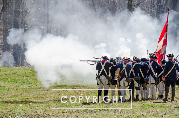 Cannon and musket fire