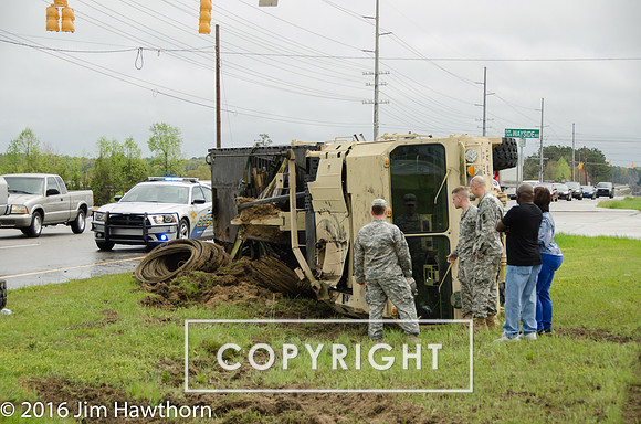 Military vehicle rollover